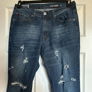 MBX men’s distressed slim tapered fit jeans size 32